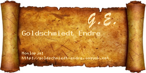 Goldschmiedt Endre névjegykártya